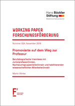 Cover "Promovierte auf dem Weg zur Professur"