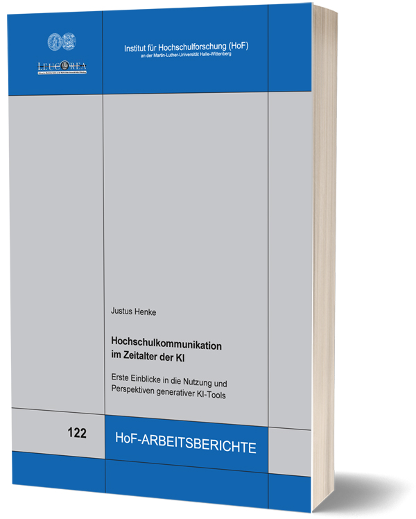 Cover Arbeitsbericht zu Hochschulkommunikation im Zeitalter von KI