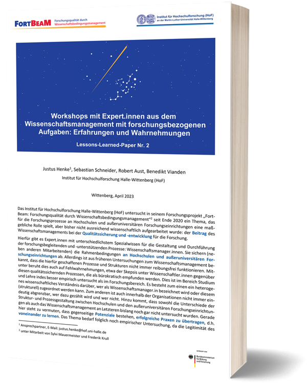 Cover Paper zu Wissenschaftsmanagement: Erfahrungen und Wahrnehmungen aus der Praxis