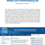 www.uni-wittenberg.de. Begleitheft zur Web­­site