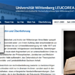 Nach 204 Jahren endlich online: www.uni-wittenberg.de